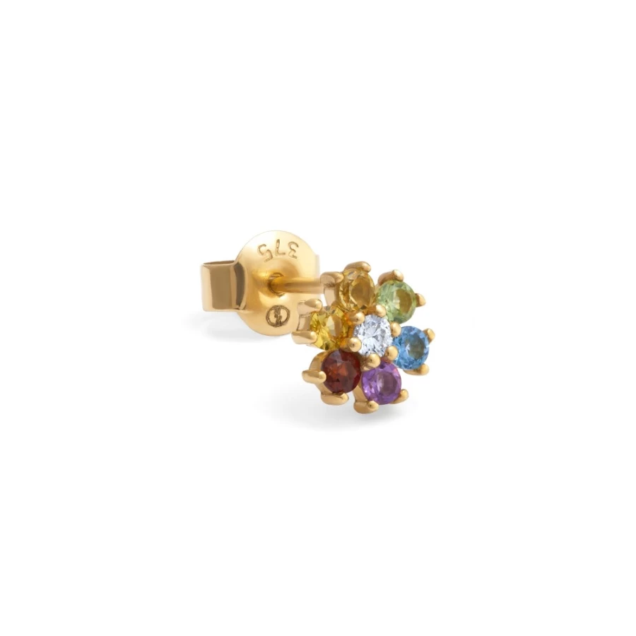 Anissa Kermiche Daisy Me Rollin Stud Earrings for Women - Floral Gold Studs