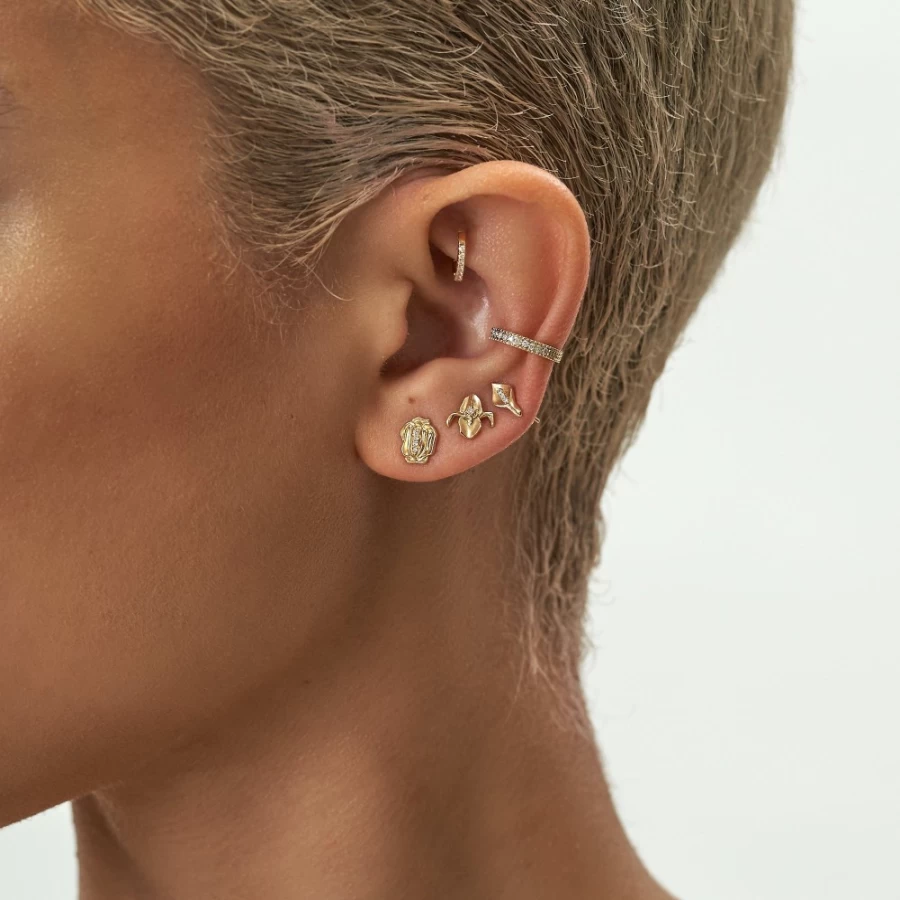 Anissa Kermiche Calla Stud Earrings for Women - Elegant Floral Design Studs