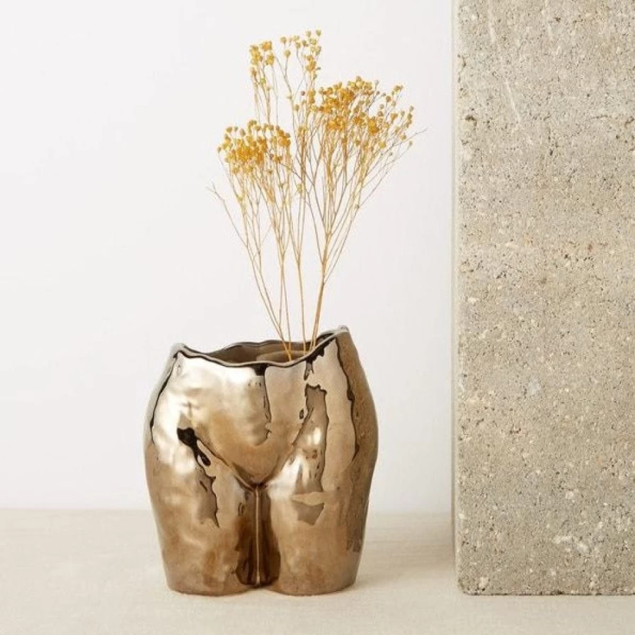 Anissa Kermiche Gold Popotin Pot Sculptural Decorative Object
