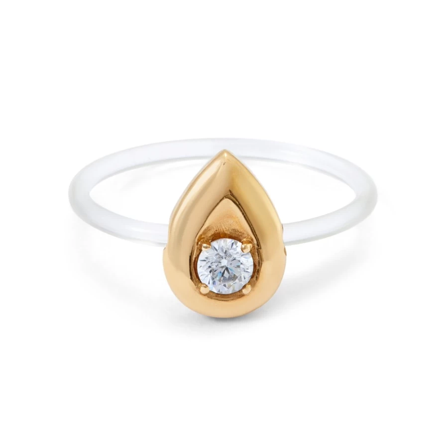 Anissa Kermiche Lady V Ring for Women - Elegant Gold Vermeil Statement Ring
