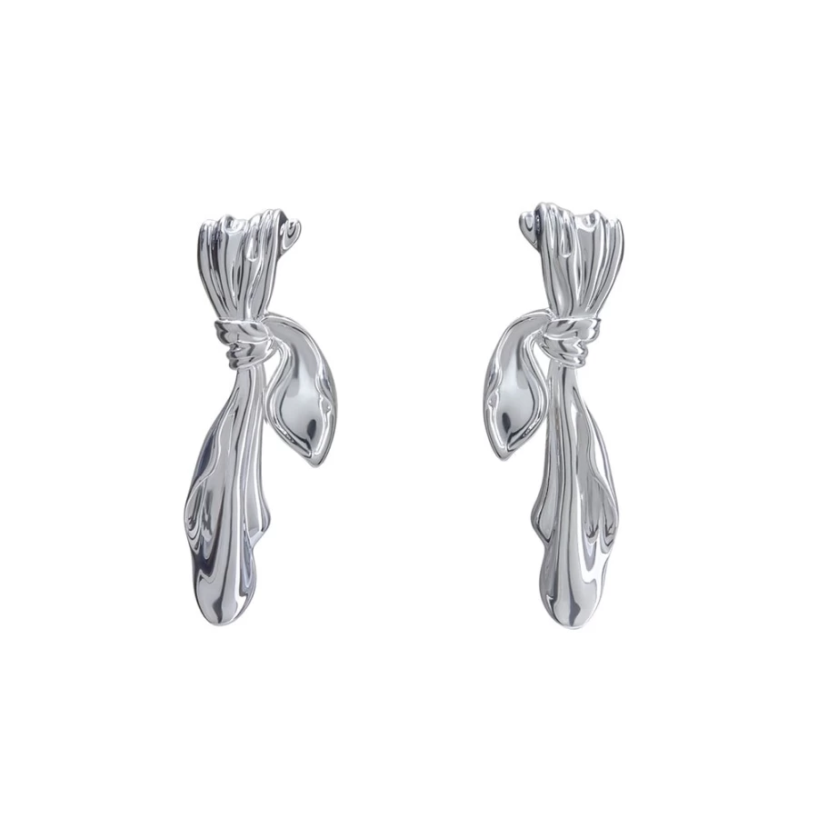 Anissa Kermiche Silver Gilded Gloth Earrings for Women - Luxury Fashion Jewelry