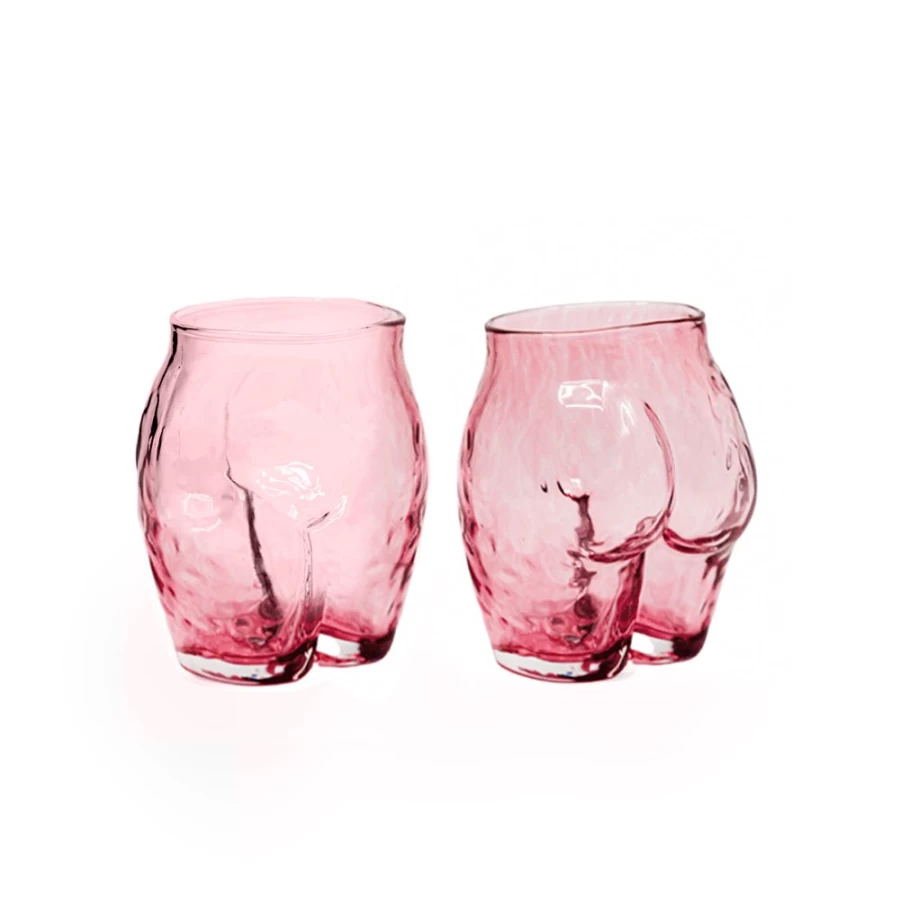 Anissa Kermiche Popotin Glass Rose Set - 2 Piece Art & Decor Collection