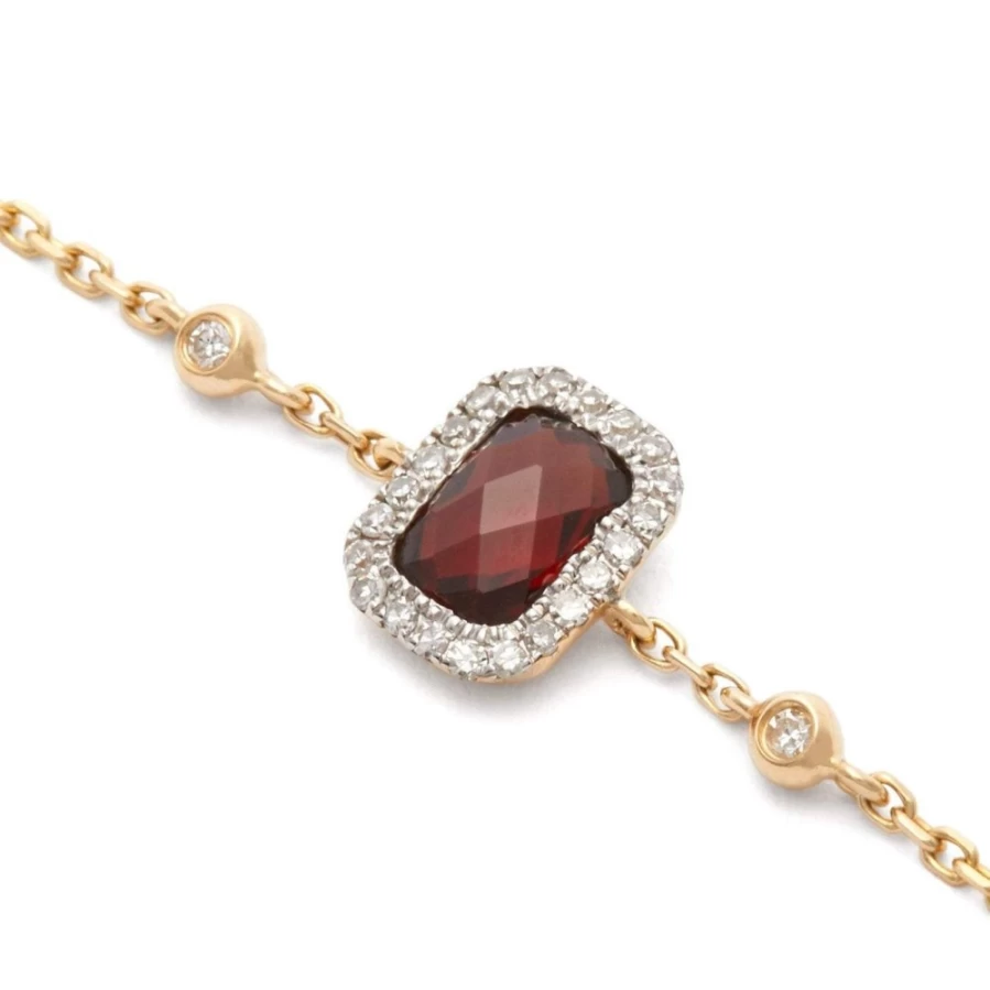 Anissa Kermiche Square Garnet Bracelet for Women - Elegant Gemstone Jewelry